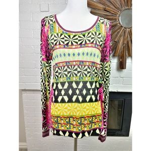 Vintage Custo Barcelona Tini African knit long sleeve top